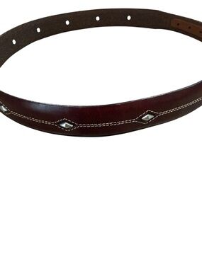 Brighton Denver Diamond Size 34 Embossed Leather Belt P3507 Studded Western
